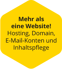 Mehr als eine Website! Hosting, Domain, E-Mail-Konten und Inhaltspflege